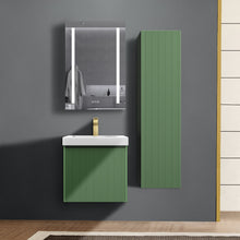 Load image into Gallery viewer, Blossom Positano 20&quot; Floating Bathroom Vanity with Top &amp; Side Cabinet Green Front 