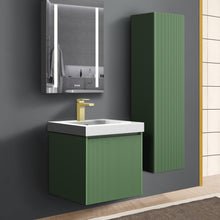 Load image into Gallery viewer, Blossom Positano 20&quot; Floating Bathroom Vanity with Top &amp; Side Cabinet Green side