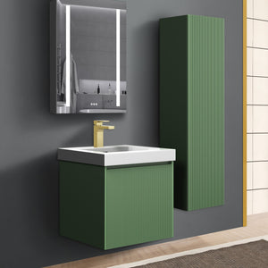 Blossom Positano 20" Floating Bathroom Vanity with Top & Side Cabinet Green side