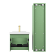 Load image into Gallery viewer, Blossom Positano 20&quot; Floating Bathroom Vanity with Top &amp; Side Cabinet Green back WBG
