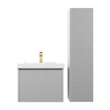 Load image into Gallery viewer, Blossom Positano 24&quot; Floating Bathroom Vanity with Top &amp; Side Cabinet Gray Front WBG