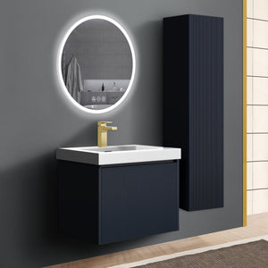 Blossom Positano 24" Floating Bathroom Vanity with Top & Side Cabinet Blue side