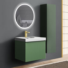 Load image into Gallery viewer, Blossom Positano 24&quot; Floating Bathroom Vanity with Top &amp; Side Cabinet Green side