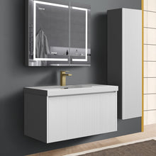 Load image into Gallery viewer, Blossom Positano 36 &quot; Floating Bat hroom Vanity with Top &amp; Side Cabinet  White side