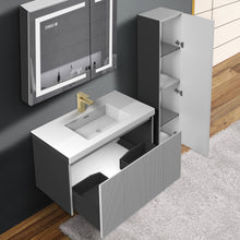 Load image into Gallery viewer, Blossom Positano 36 &quot; Floating Bat hroom Vanity with Top &amp; Side Cabinet  Gray