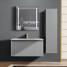 Load image into Gallery viewer, Blossom Positano 36 &quot; Floating Bat hroom Vanity with Top &amp; Side Cabinet  Gray front
