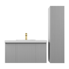 Load image into Gallery viewer, Blossom Positano 36 &quot; Floating Bat hroom Vanity with Top &amp; Side Cabinet  Gray WBG