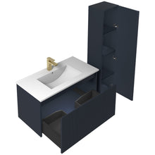 Load image into Gallery viewer, Blossom Positano 36 &quot; Floating Bat hroom Vanity with Top &amp; Side Cabinet  Blue side open WBG
