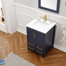 Load image into Gallery viewer, Legion Furniture Blue 24&quot; Solid Wood Sink Vanity with Mirror-No Faucet  - WA7924-B