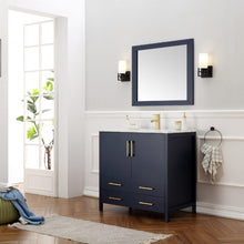 Load image into Gallery viewer, Legion Furniture Blue 36&quot; Solid Wood Sink Vanity with Mirror-No Faucet - WA7936-B
