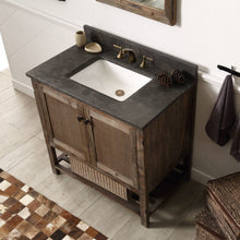 Load image into Gallery viewer, Legion Furniture 36&quot; Solid Wood Sink Vanity in Brown Rustic Finish with Moon Stone Top-No Faucet - WH5136-BR