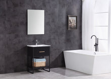 Load image into Gallery viewer, Legion Furniture 24&quot; Black Finish Sink Vanity with Black Metal Frame-Pvc - WH7024-BB-PVC