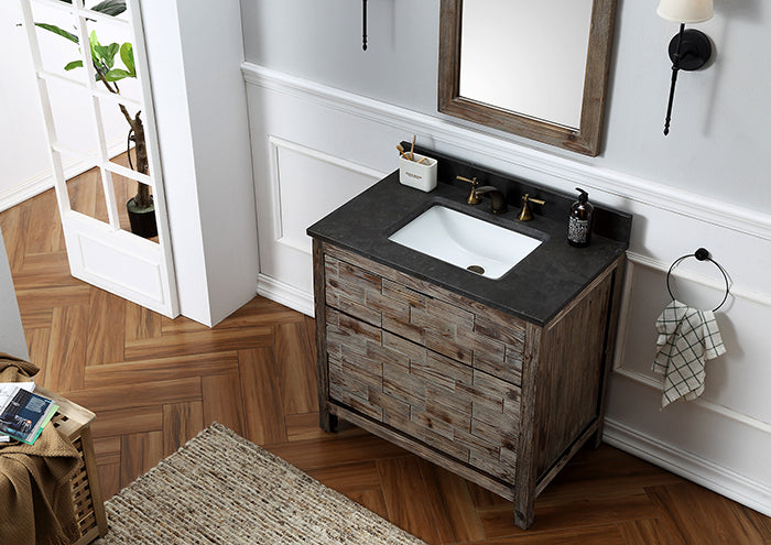 Legion Furniture 36" Rustic Wood Sink Vanity Match with Marble Wh 5136" Top -No Faucet - WH8636