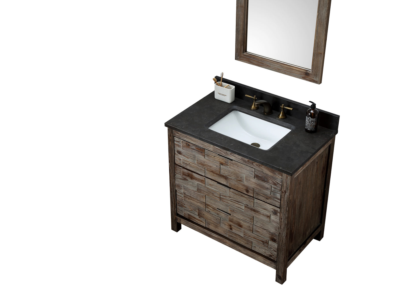 Legion Furniture 36" Rustic Wood Sink Vanity Match with Marble Wh 5136" Top -No Faucet - WH8636