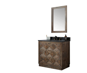 Legion Furniture 36" Wood Brown Sink Vanity Match with Marble Wh 5136" Top -No Faucet - WH8736