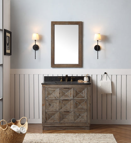 Legion Furniture 36" Wood Brown Sink Vanity Match with Marble Wh 5136" Top -No Faucet - WH8736