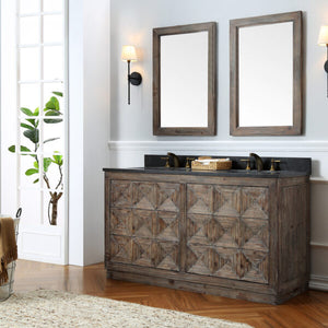 Legion Furniture 60" Wood Brown Sink Vanity Match with Marble Wh 5160" Top -No Faucet - WH8760