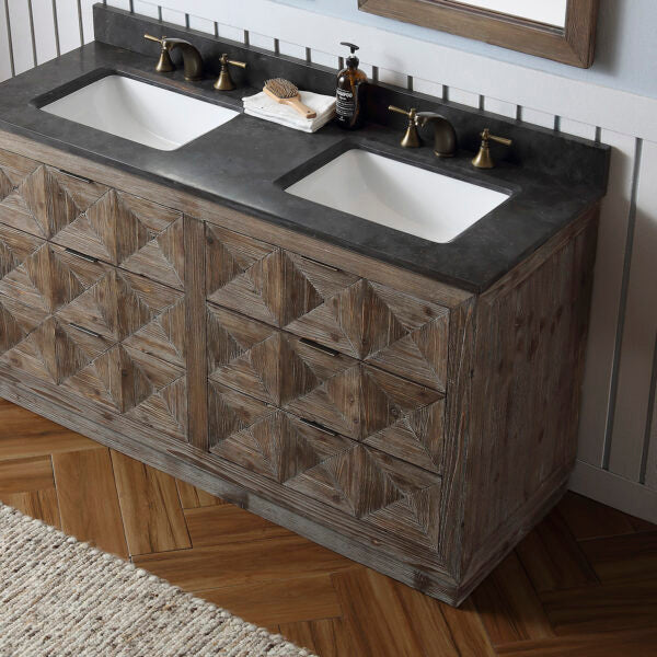 Legion Furniture 60" Wood Brown Sink Vanity Match with Marble Wh 5160" Top -No Faucet - WH8760