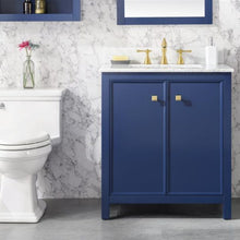 Load image into Gallery viewer, Legion Furniture 30&quot; Blue Finish Sink Vanity Cabinet with Carrara White Top - WLF2130-B