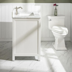 Legion Furniture 30" White Finish Sink Vanity Cabinet with Carrara White Top - WLF2130-W