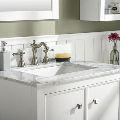 Legion Furniture 30" White Finish Sink Vanity Cabinet with Carrara White Top - WLF2130-W