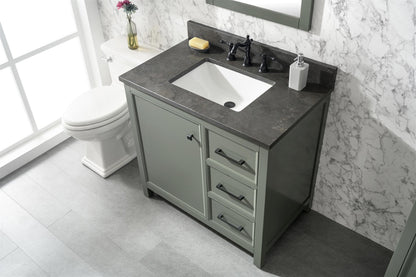 Legion Furniture 36" White Finish Sink Vanity Cabinet with Carrara White Top - WLF2136-W