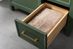 Legion Furniture 36" Vogue Green Finish Sink Vanity Cabinet with Carrara White Top - WLF2136-VG
