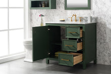Load image into Gallery viewer, Legion Furniture 36&quot; Vogue Green Finish Sink Vanity Cabinet with Carrara White Top - WLF2136-VG