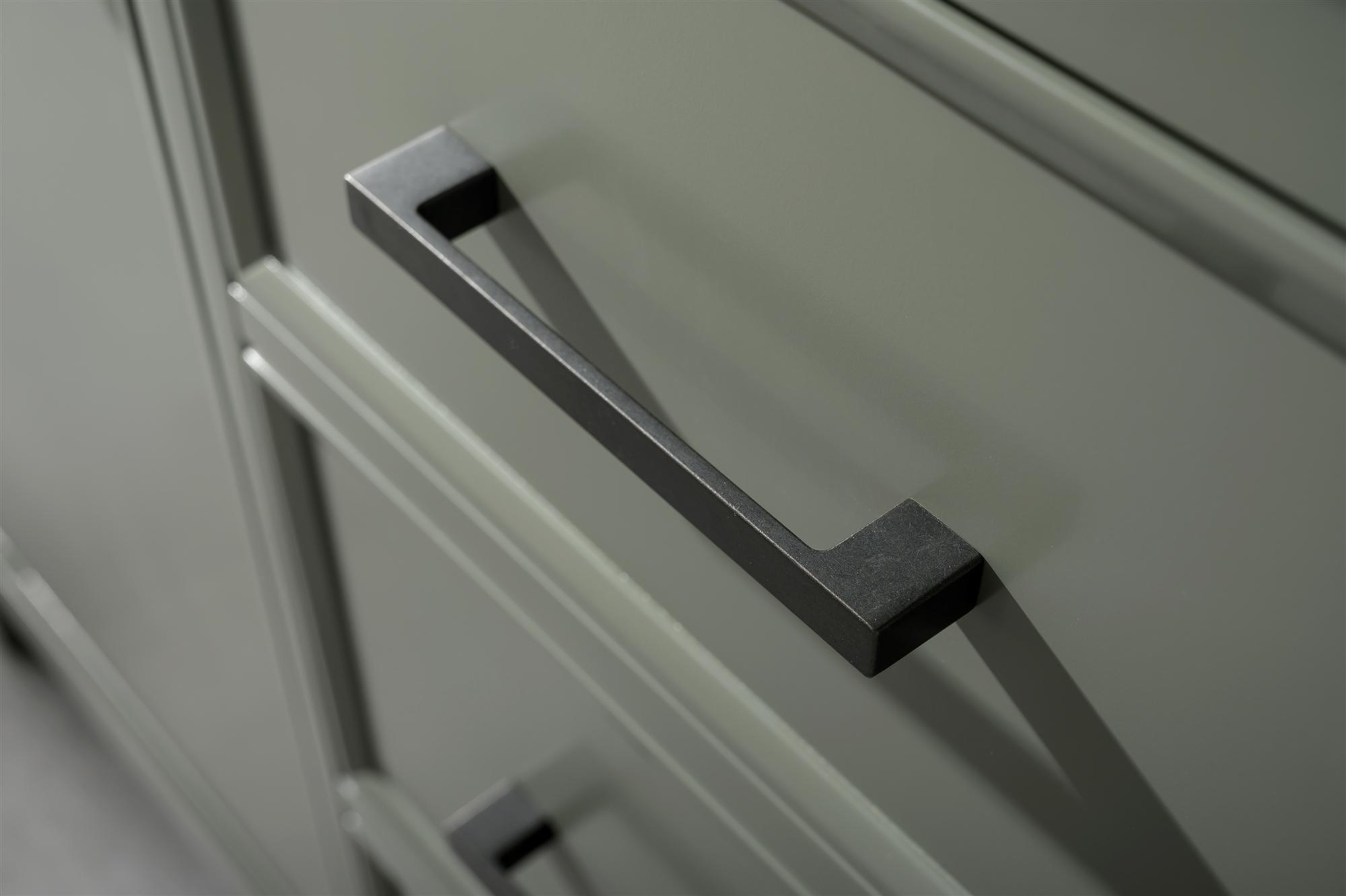 Legion Furniture 54" Pewter Green Finish Double Sink Vanity Cabinet with Blue Lime Stone Top - WLF2154-PG