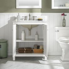 Load image into Gallery viewer, Legion Furniture 30&quot; White Finish Sink Vanity Cabinet with Carrara White Top - WLF2130-W
