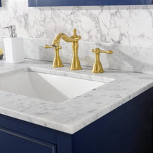 Load image into Gallery viewer, Legion Furniture 60&quot; Blue Finish Double Sink Vanity Cabinet with Carrara White Top - WLF2160D-B