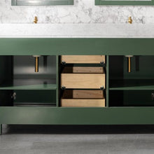 Load image into Gallery viewer, Legion Furniture 60&quot; Vogue Green Finish Double Sink Vanity Cabinet with Carrara White Top - WLF2160D-VG