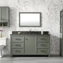 Load image into Gallery viewer, Legion Furniture 60&quot; Pewter Green Finish Single Sink Vanity Cabinet with Blue Lime Stone Top - WLF2160S-PG