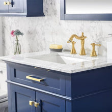 Load image into Gallery viewer, Legion Furniture 30&quot; Blue Finish Sink Vanity Cabinet with Carrara White Top - WLF2230-B