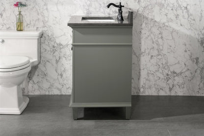 Legion Furniture 30" Pewter Green Finish Sink Vanity Cabinet with Blue Lime Stone Top - WLF2230-PG