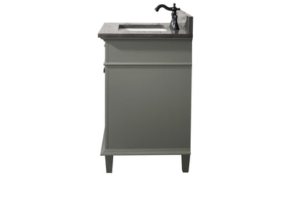 Legion Furniture 30" Pewter Green Finish Sink Vanity Cabinet with Blue Lime Stone Top - WLF2230-PG