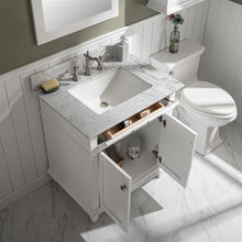 Load image into Gallery viewer, Legion Furniture 30&quot; White Finish Sink Vanity Cabinet with Carrara White Top - WLF2230-W