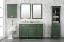 Load image into Gallery viewer, Legion Furniture 54&quot; Vogue Green Finish Double Sink Vanity Cabinet with Carrara White Top - WLF2254-VG