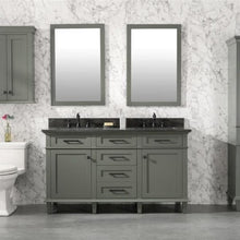 Load image into Gallery viewer, Legion Furniture 60&quot; Pewter Green Finish Double Sink Vanity Cabinet with Blue Lime Stone Top - WLF2260D-PG
