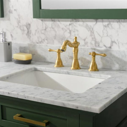 Legion Furniture 60" Vogue Green Finish Double Sink Vanity Cabinet with Carrara White Top - WLF2260D-VG