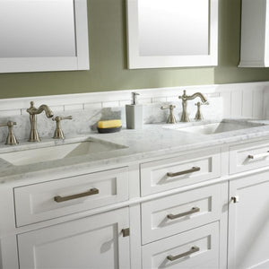 Legion Furniture 60" White Finish Double Sink Vanity Cabinet with Carrara White Top - WLF2260D-W