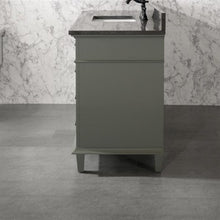 Load image into Gallery viewer, 60&quot; Pewter Green Finish Single Sink Vanity Cabinet with Blue Lime Stone Top - WLF2260S-PG