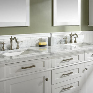 Legion Furniture 72" White Double Single Sink Vanity Cabinet with Carrara White Top - WLF2272-W