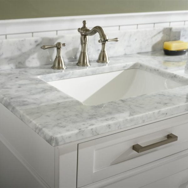 Legion Furniture 72" White Double Single Sink Vanity Cabinet with Carrara White Top - WLF2272-W