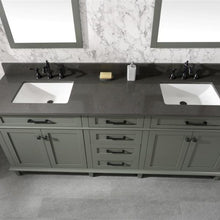 Load image into Gallery viewer, Legion Furniture 80&quot; Pewter Green Double Single Sink Vanity Cabinet with Blue Lime Stone Quartz Top Wlf2280-Bs-Qz - WLF2280-PG