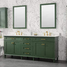 Load image into Gallery viewer, Legion Furniture 80&quot; Vogue Green Double Single Sink Vanity Cabinet with Carrara White Quartz Top Wlf2280-Cw-Qz - WLF2280-VG