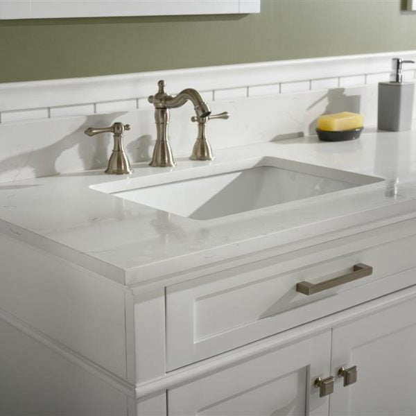 Legion Furniture 80" White Double Single Sink Vanity Cabinet with Carrara White Quartz Top Wlf2280-Cw-Qz - WLF2280-W