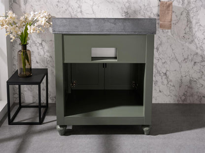 Legion Furniture 30" Pewter Green Sink Vanity Without Faucet - WLF6022-PG