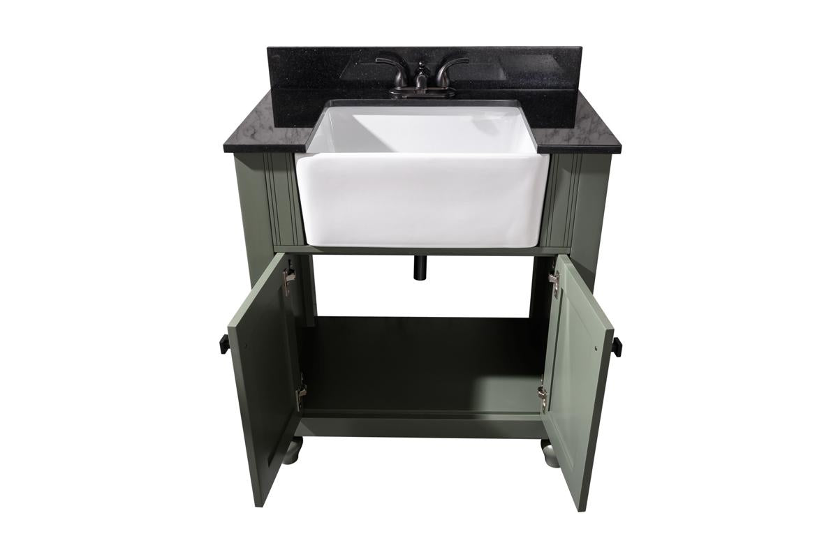 Legion Furniture 30" Pewter Green Sink Vanity Without Faucet - WLF6022-PG