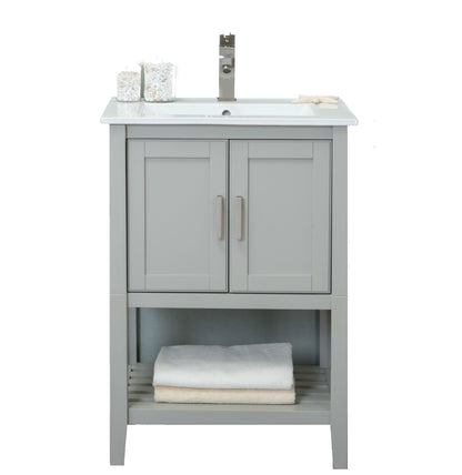 Legion Furniture 24" Kd White Gray Sink Vanity - WLF6023-RL